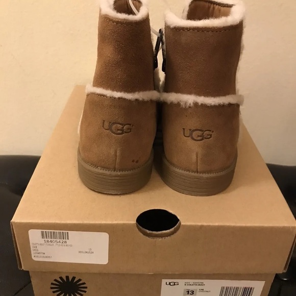 UGG girls boots diode size 13 new chestnut - Picture 4 of 5